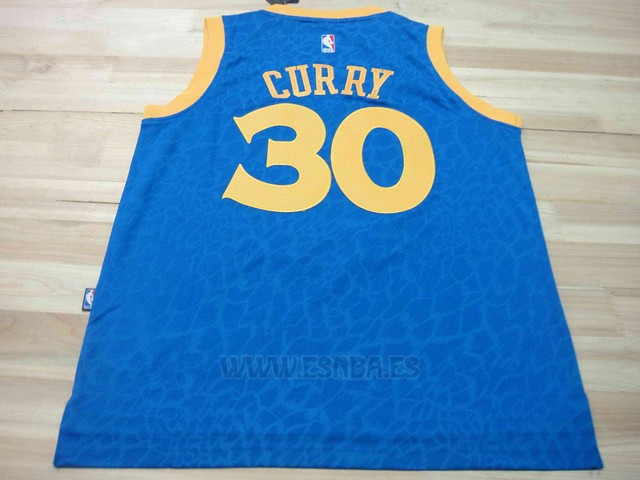 Camiseta Leopard Light Loco Golden State Warriors Stephen Curry #30 Azul